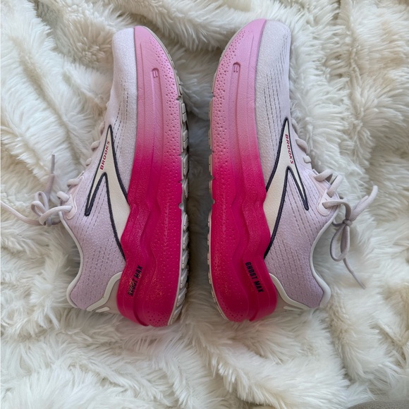 Brooks Empower Her Ghost Max 2 Running Shoe Sport Fuchsia/Orchid/White Sz 10 - Picture 6 of 14